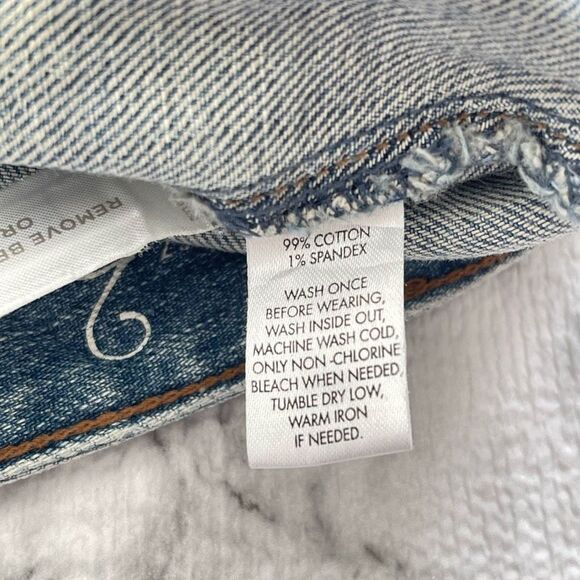 Loft Button Front Denim Mini Skirt Size 2 - Picture 5 of 6